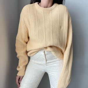 vintage chaps yellow sweater